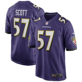 Bart Scott Baltimore Ravens Game Retired Player Jersey - Purple - Nike