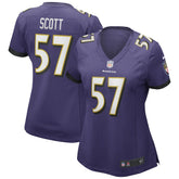 Bart Scott Baltimore Ravens Women's Game Retired Player Jersey - Purple - Nike