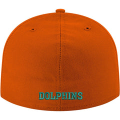 Miami Dolphins New Era Omaha Throwback 59FIFTY Fitted Hat - Orange - NFL