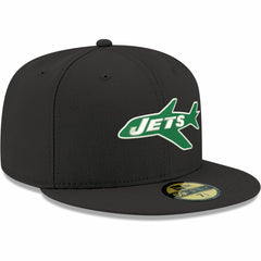 New York Jets New Era Omaha Throwback 59FIFTY Fitted Hat - Black - NFL