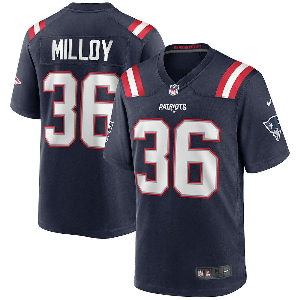 Lawyer Milloy New England Patriots Game Retired Player Jersey - Navy - Nike