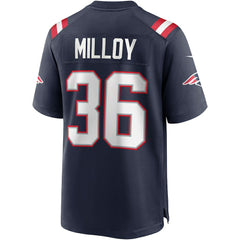 Lawyer Milloy New England Patriots Game Retired Player Jersey - Navy - Nike