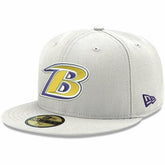 Baltimore Ravens New Era Omaha Lettermark 59FIFTY Fitted Hat - White - NFL