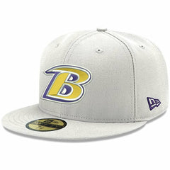 Baltimore Ravens New Era Omaha Lettermark 59FIFTY Fitted Hat - White - NFL