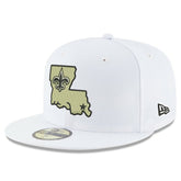 New Orleans Saints New Era Omaha Alternate Logo 59FIFTY Fitted Hat - White - NFL