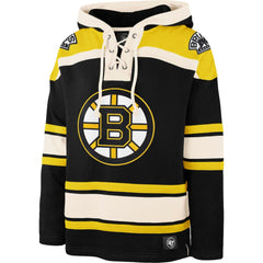 Boston Bruins '47 Superior Lacer Hoodie - Black | 47 brand Clearance