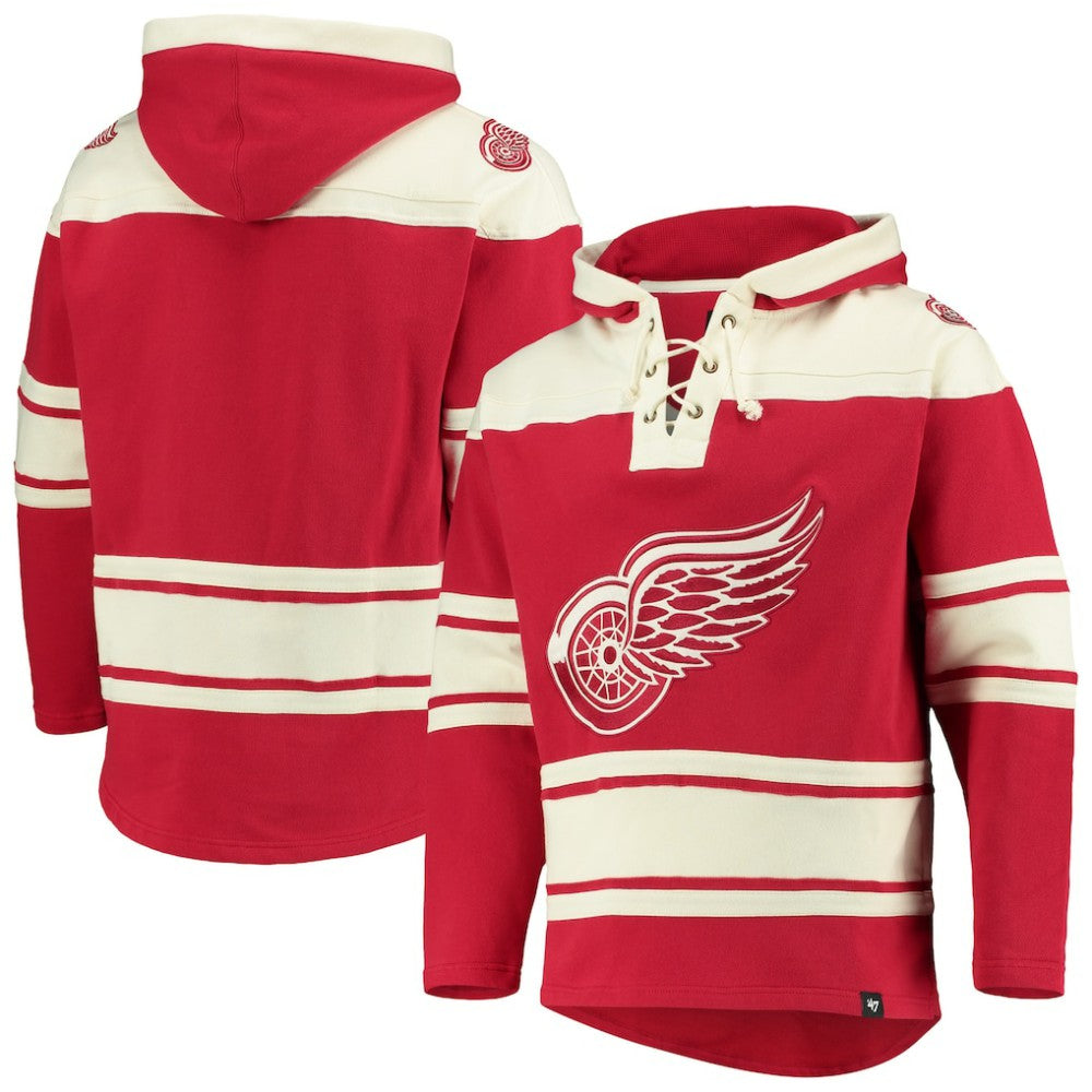 Detroit Red Wings '47 Superior Lacer Hoodie - Red | 47 brand online