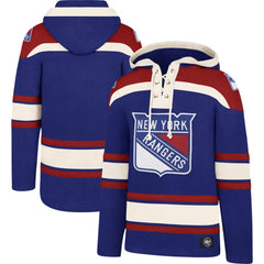 New York Rangers '47 Superior Lacer Hoodie - Blue | 47 brand discount