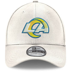 Los Angeles Rams New Era LA Logo Iced II 39THIRTY Flex Hat - White - NFL