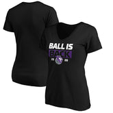 Sacramento Kings Women's Ball Is Back V-Neck T-Shirt Black