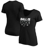 San Antonio Spurs Women's Ball Is Back V-Neck T-Shirt Black