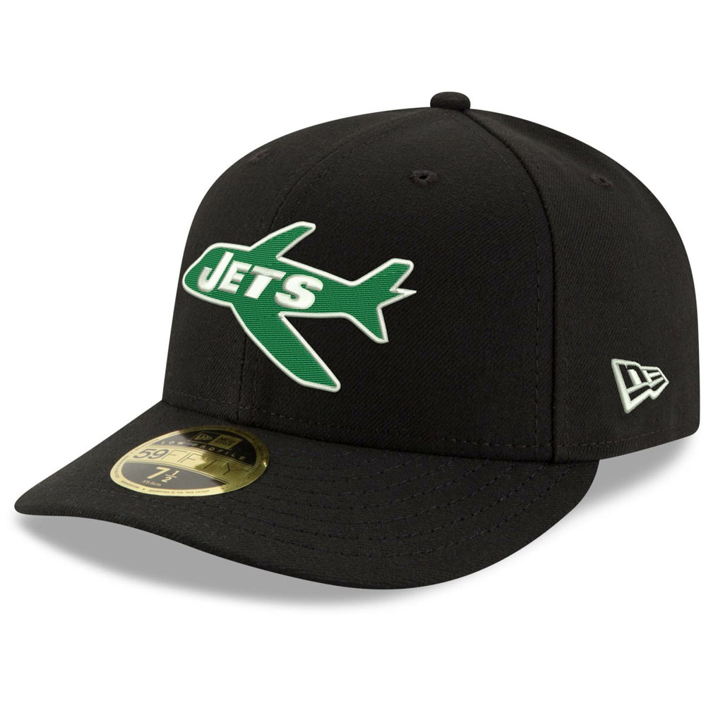 New York Jets New Era Omaha Throwback Low Profile 59FIFTY Fitted Hat - Black - NFL