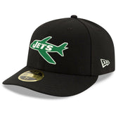 New York Jets New Era Omaha Throwback Low Profile 59FIFTY Fitted Hat - Black - NFL