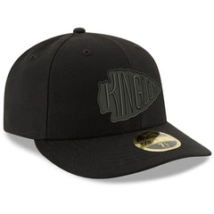 Kansas City Chiefs New Era Alternate Logo Black on Black Low Profile 59FIFTY II Fitted Hat - Black - NFL