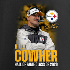 Bill Cowher Pittsburgh Steelers 2020 Pro Football Hall of Fame Inductee Coach Graphic T-Shirt - Black - Fanatics