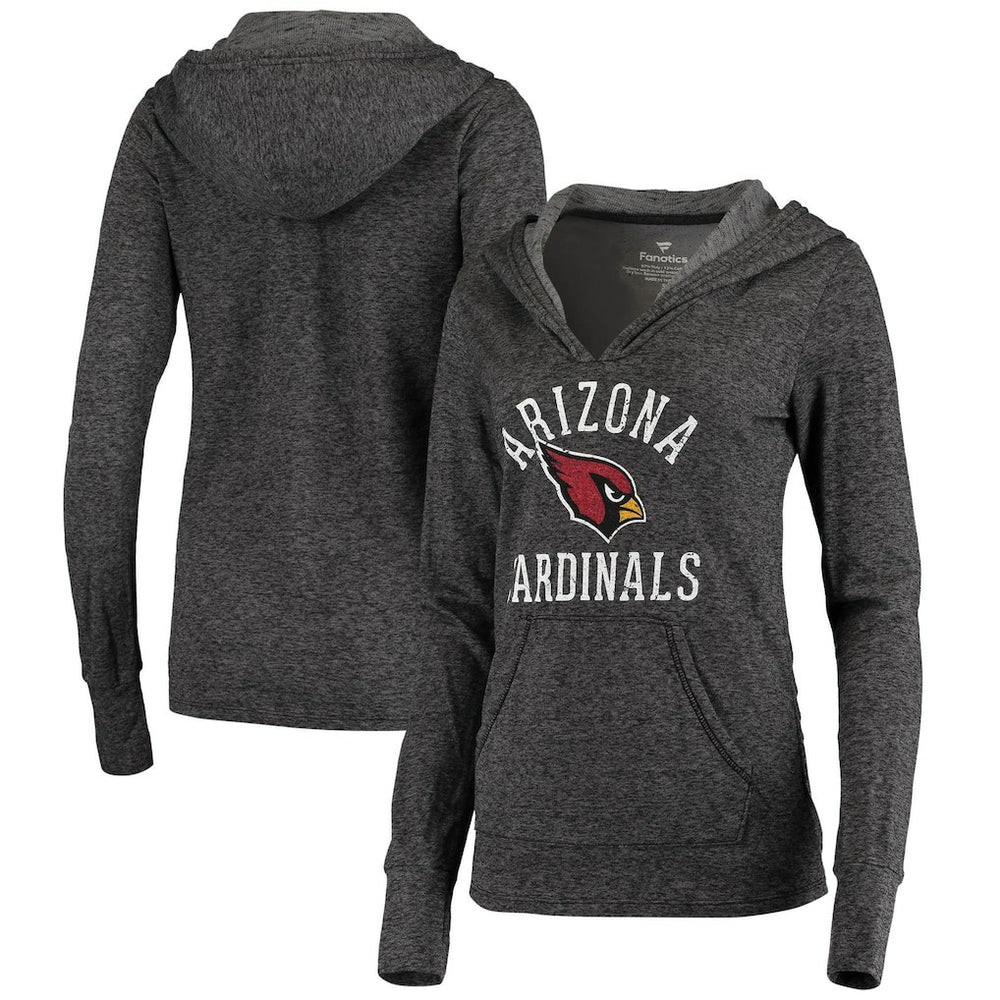 Arizona Cardinals Women's Doubleface Slub Pullover Hoodie - Black - Fanatics
