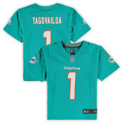 Tua Tagovailoa Miami Dolphins Preschool Game Jersey - Aqua - Nike