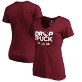 Colorado Avalanche Women's Drop the Puck V-Neck T-Shirt - Garnet | NHL sale