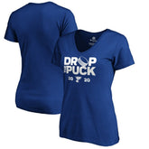 St. Louis Blues Women's Drop the Puck V-Neck T-Shirt - Royal | NHL sale