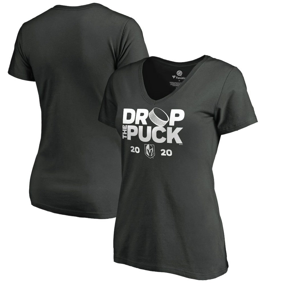 Vegas Golden Knights Women's Drop the Puck V-Neck T-Shirt - Black | NHL online