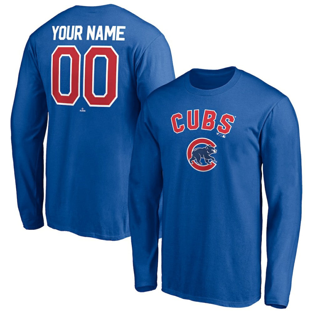 Chicago Cubs Personalized Winning Streak Name & Number Long Sleeve T-Shirt for sale