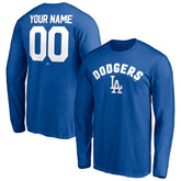 Los Angeles Dodgers Personalized Winning Streak Name & Number Long Sleeve T-Shirt for sale