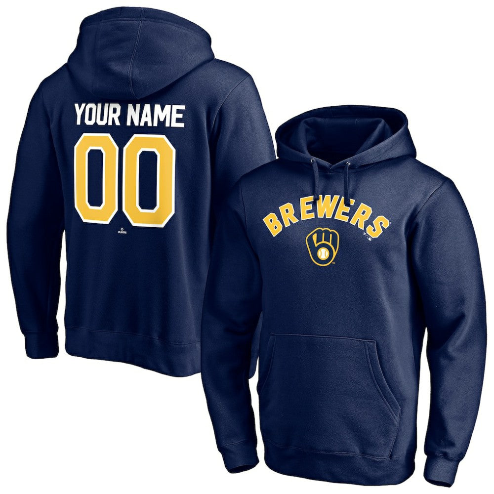 Milwaukee Brewers Personalized Winning Streak Name & Number Pullover Hoodie for sale