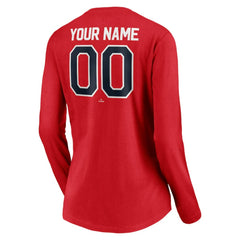 St. Louis Cardinals Women's Personalized Winning Streak Name & Number Long Sleeve V-Neck T-Shirt Discount