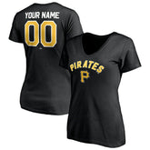 Pittsburgh Pirates Women's Personalized Winning Streak Name & Number V-Neck T-Shirt Outlet