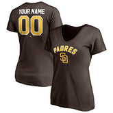 San Diego Padres Women's Personalized Winning Streak Name & Number V-Neck T-Shirt for sale