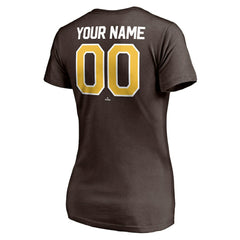 San Diego Padres Women's Personalized Winning Streak Name & Number V-Neck T-Shirt for sale