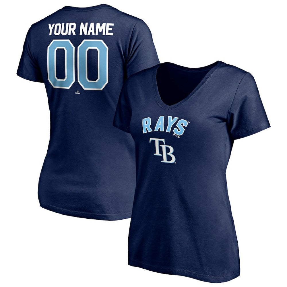 Tampa Bay Rays Women's Personalized Winning Streak Name & Number V-Neck T-Shirt Online