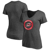 Carolina Hurricanes Women's #WeSkateFor V-Neck T-Shirt - Heather Gray | NHL online