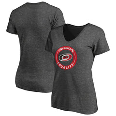 Carolina Hurricanes Women's #WeSkateFor V-Neck T-Shirt - Heather Gray | NHL online