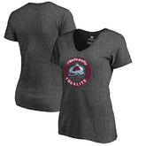 Colorado Avalanche Women's #WeSkateFor V-Neck T-Shirt - Heather Gray | NHL on sale
