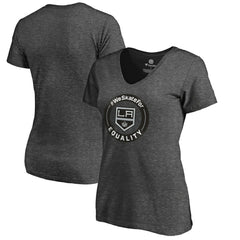 Los Angeles Kings Women's #WeSkateFor V-Neck T-Shirt - Heather Gray | NHL near me