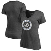 Tampa Bay Lightning Women's #WeSkateFor V-Neck T-Shirt - Heather Gray | NHL online