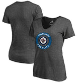 Winnipeg Jets Women's #WeSkateFor V-Neck T-Shirt - Heather Gray | NHL on sale