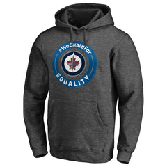 Winnipeg Jets #WeSkateFor Pullover Hoodie - Heather Gray | NHL on sale