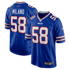 Matt Milano Buffalo Bills Game Player Jersey - Royal - Nike