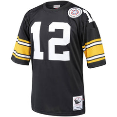 Terry Bradshaw Pittsburgh Steelers Authentic Throwback Retired Player Jersey - Black - Mitchell & Ness