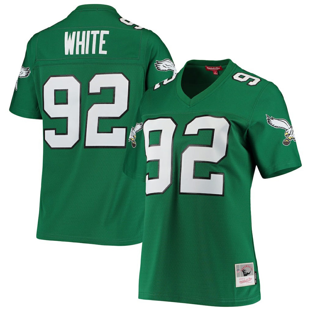 Reggie White Philadelphia Eagles Women's 1990 Legacy Replica Jersey - Kelly Green - Mitchell & Ness