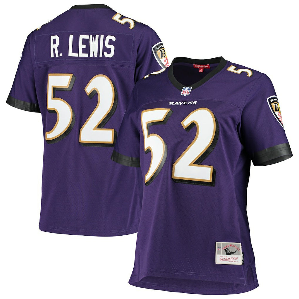 Ray Lewis Baltimore Ravens Women's Legacy Replica Team Jersey - Purple - Mitchell & Ness
