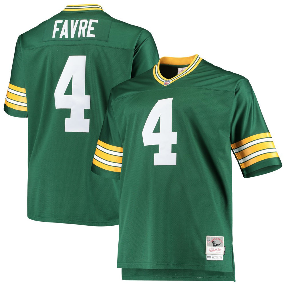 Brett Favre Green Bay Packers Big & Tall 1996 Retired Player Replica Jersey - Green - Mitchell & Ness