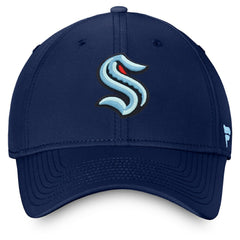 Seattle Kraken Fanatics Core Primary Logo Flex Hat - Navy | Fanatics sale