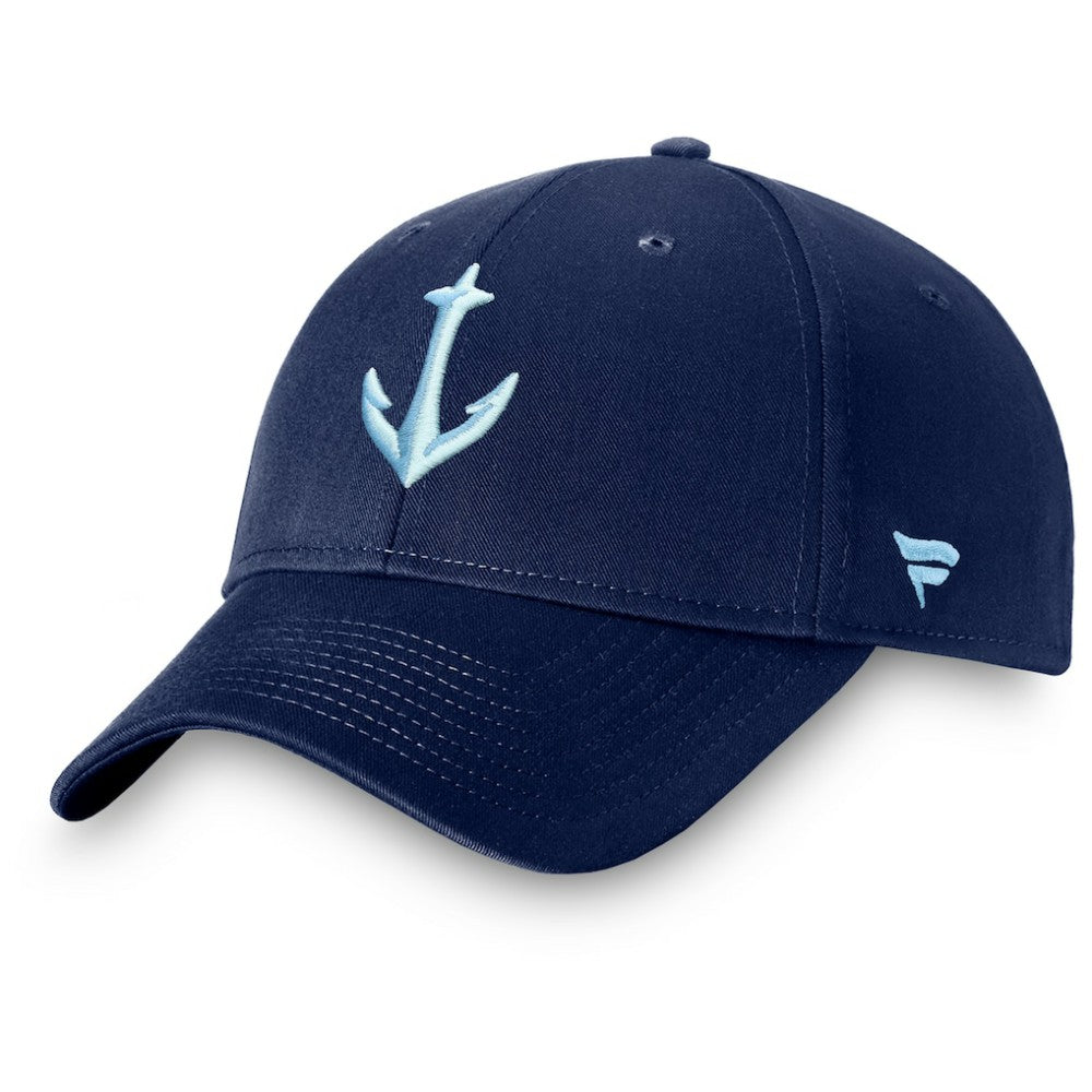 Seattle Kraken Fanatics Core Secondary Logo Adjustable Hat - Deep Sea Blue | Fanatics discount