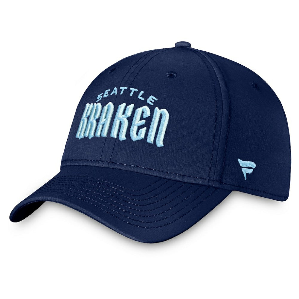 Seattle Kraken Fanatics Wordmark Flex Hat - Deep Sea Blue | Fanatics sale
