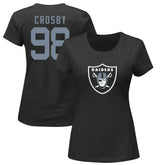 Maxx Crosby Las Vegas Raiders Women's Plus Size Name & Number V-Neck T-Shirt - Black - Fanatics