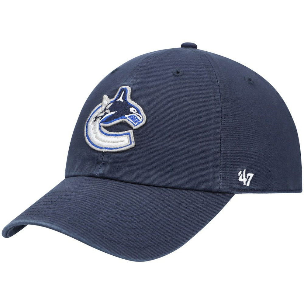 Vancouver Canucks '47 Team Clean Up Adjustable Hat - Navy | 47 brand Lifestyle