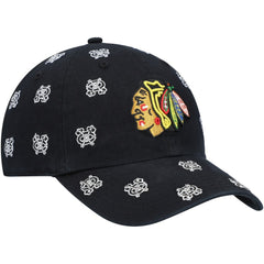 Chicago Blackhawks '47 Women's Confetti Clean Up Adjustable Hat - Black | 47 brand sale